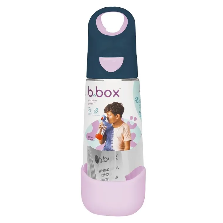 b.box, Indigo Rose, butelka tritanowa ze słomką, 600ml