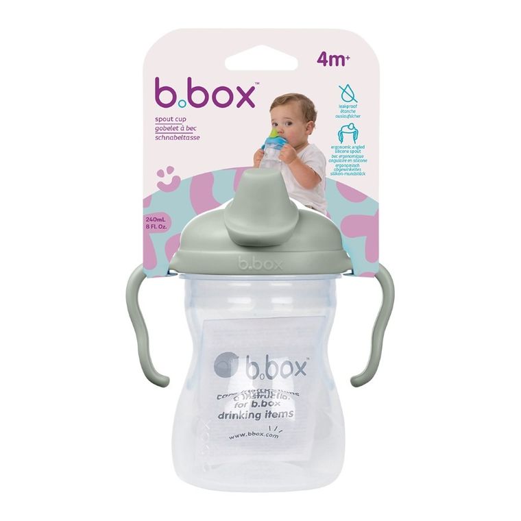 b.box, kubek z miękkim ustnikiem, szałwiowy