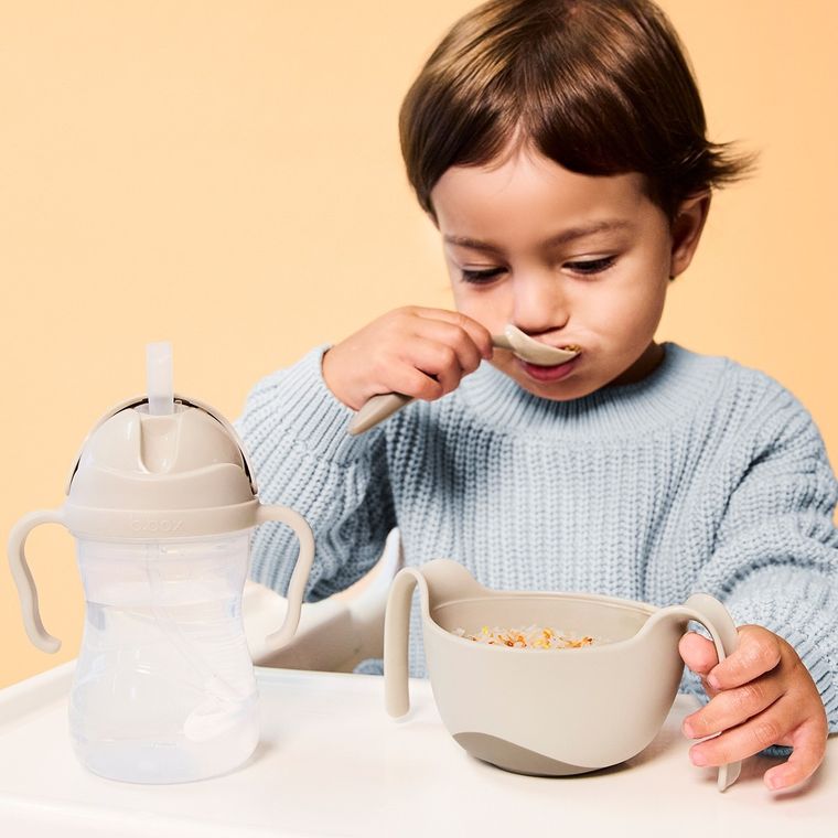 b.box, pierwsze sztućce BLW dla niemowląt, latte