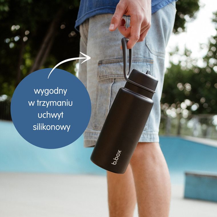 b.box, Shadow, butelka termiczna ze składanym ustnikiem, stal nierdzewna, 1l