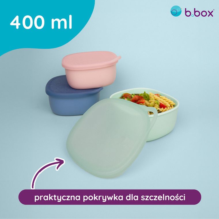 b.box, silikonowy pojemnik z pokrywką do lunchboxa, Forest