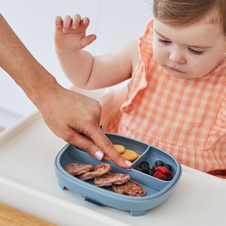 b.box, talerzyk z przyssawką 2w1, błękitny