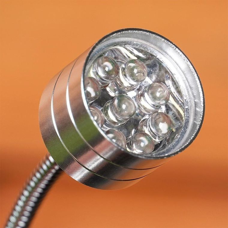 BBQ, lampka do grilla, magnetyczna, regulowana, LED, 24 cm