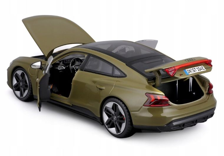 Bburago, 2022 Audi RS E-Tron GT, model pojazdu, green, 1:18