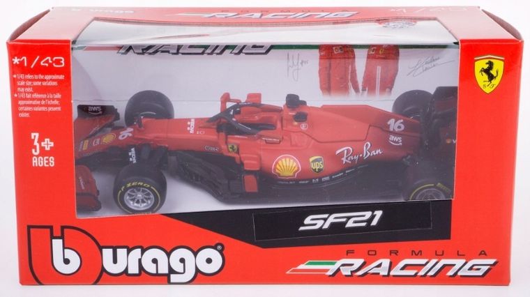 Bburago, Bolid F1, Ferrari, Mercedes, Lamborghini, Red Bull, model pojazdu wyścigowego, 1:43, 1 szt.
