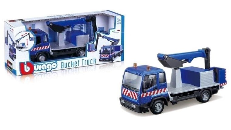 Bburago, ciężarówka, podnośnik koszowy, pojazd