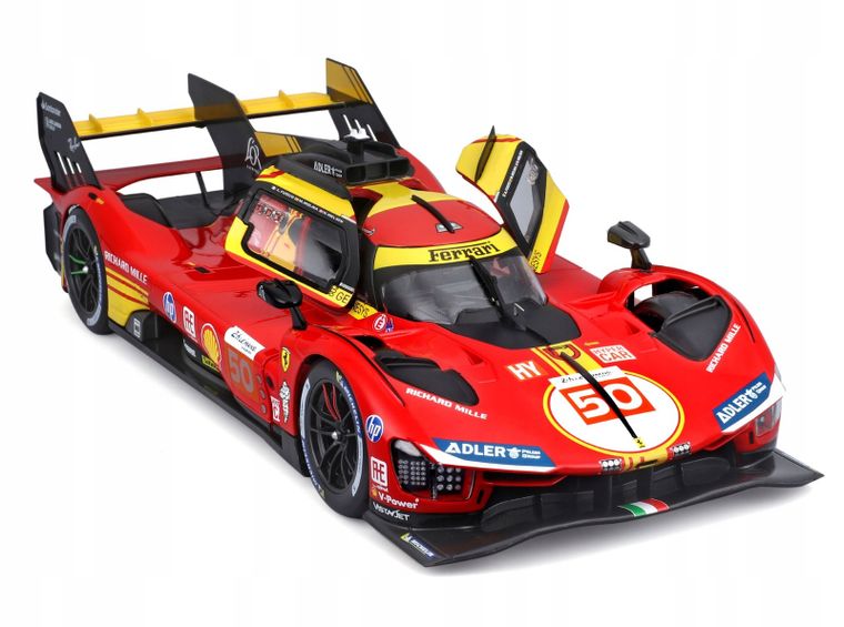 Bburago, Ferrari 499P LMH FIA 24h Le Mans Hypercar 2024, model pojazdu, 1:18