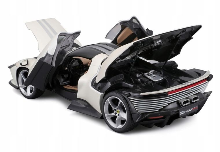 Bburago, Ferrari Daytona SP3, pojazd, white, 1:18
