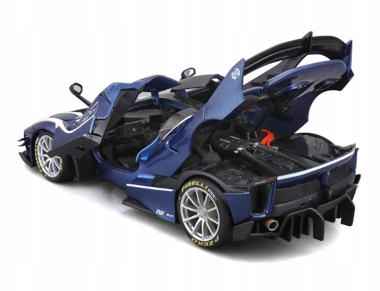 Bburago, Ferrari FXX-K Evo #27, model pojazdu, blue, 1:18