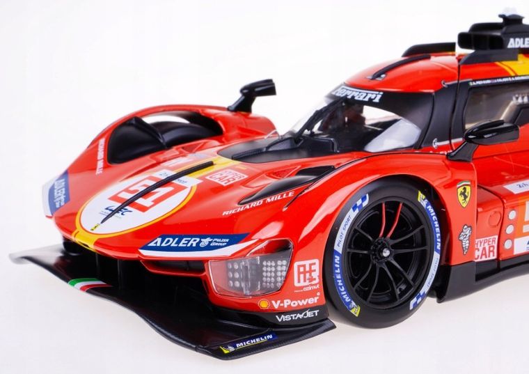 Bburago, Ferrari Racing, 499P LMH Red #51, model pojazdu, 1:18