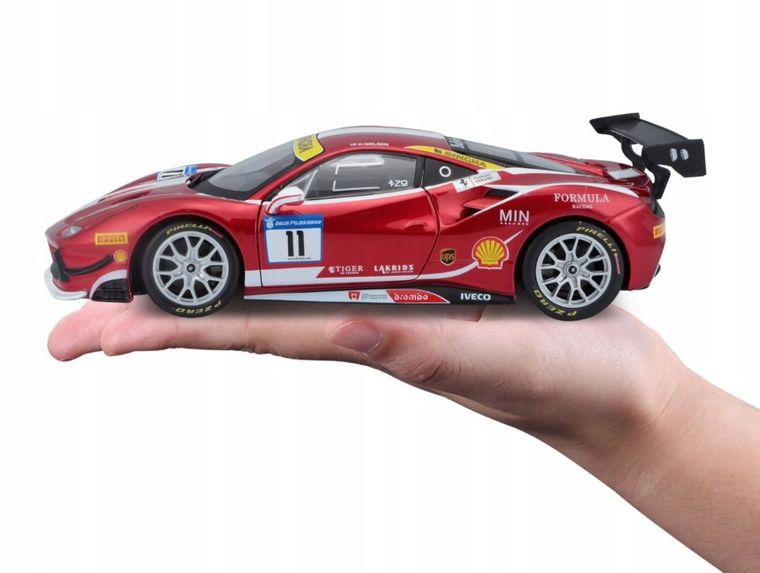Bburago, Ferrari Racing Model Kit, 488 Challenge, 499P LMH, pojazd sportowy, 1:24, 1 szt.