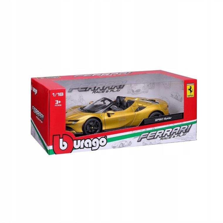 Bburago, Ferrari SF90 Spider, model pojazdu, gold