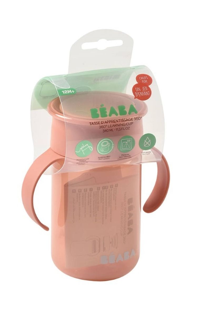 Beaba, 360, kubek treningowy, 340ml, Pink