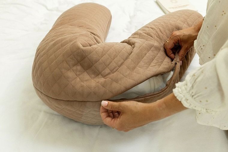 Beaba, Big Flopsy, ergonomiczna poduszka rogal dla kobiet w ciąży i karmiących, cacao