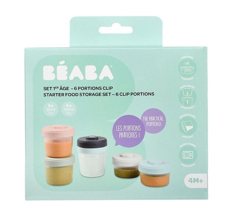 Beaba, Clip, zestaw słoiczków, 6 szt., 90 ml, 150 ml