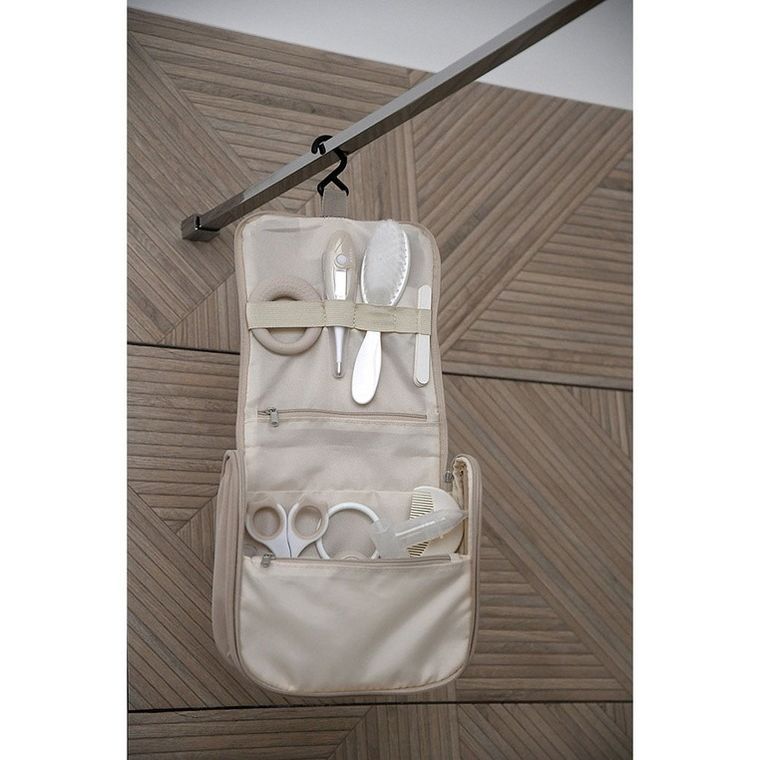 Beaba, kosmetyczka z 10 akcesoriami do pielęgnacji niemowląt, clay