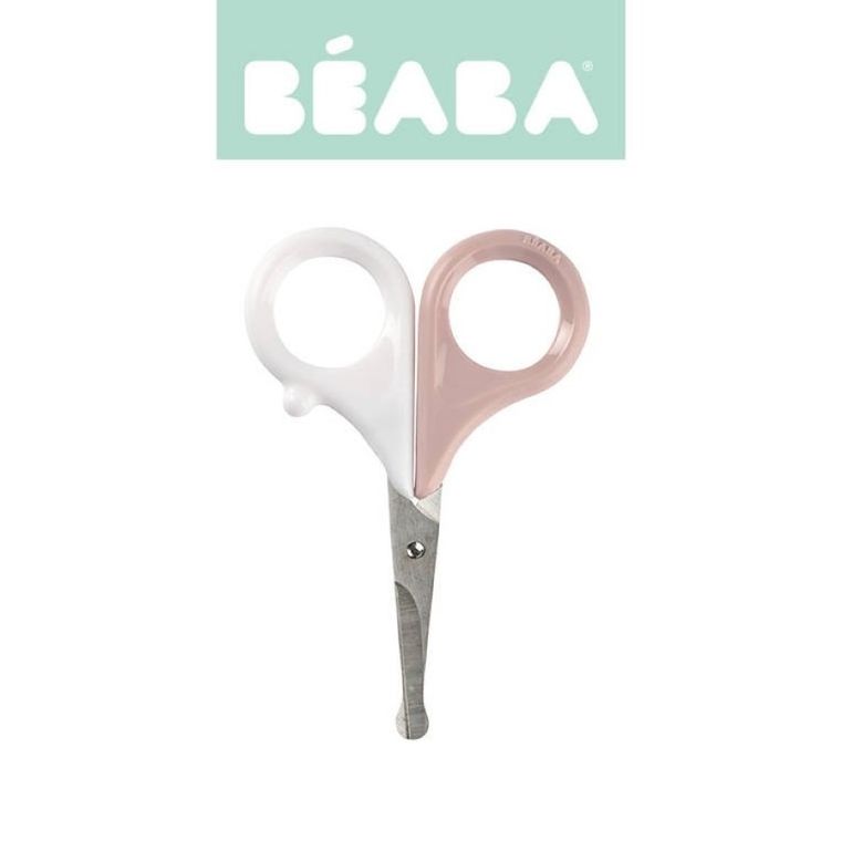 Beaba, nożyczki do paznokci w etui, Old Pink
