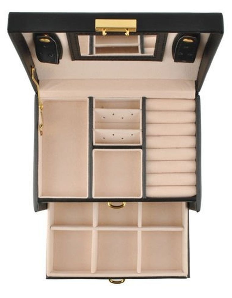 Beautylushh, szkatułka na biżuterię, czarny