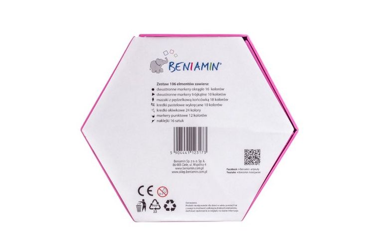 Beniamin, zestaw artystyczny, 106 elementów