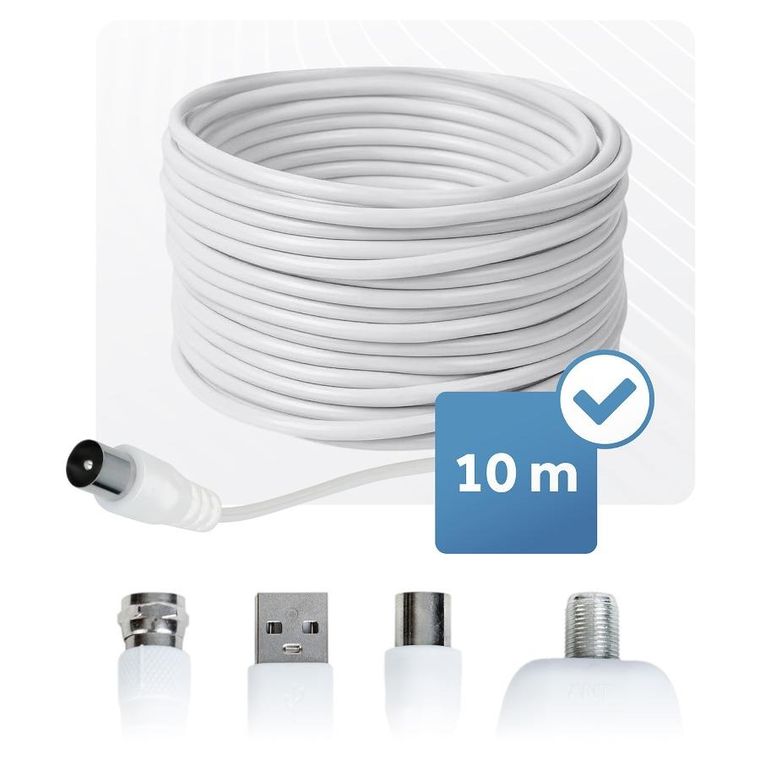 Berdsen, antena wewnętrzna zewnętrzna TV, ultra HD 4K, biała, BD-955