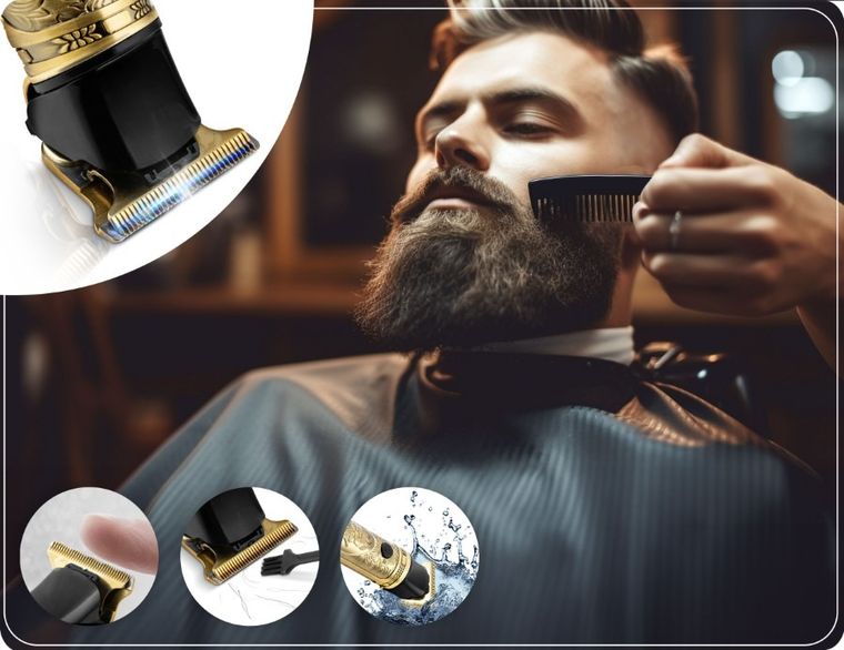 Berdsen, Barber, maszynka do strzyżenia włosów, złota, BD-261