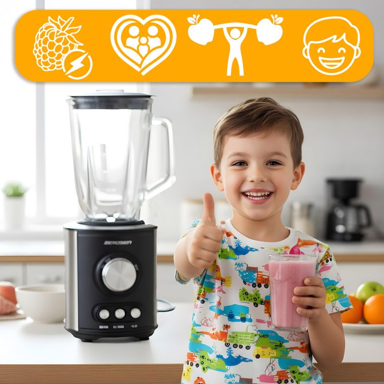 Berdsen, blender kielichowy 800W, czarny, BD-751