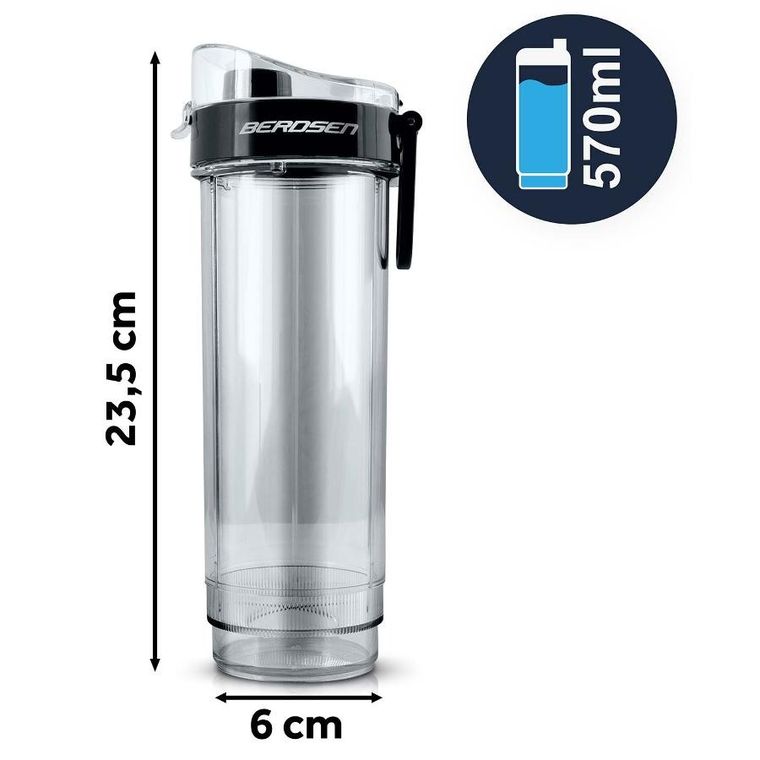 Berdsen, butelka, bidon z ustnikiem, 570 ml, BD-757
