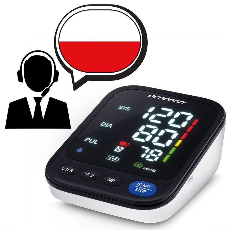 Berdsen, ciśnieniomierz naramienny z polskimi komunikatami, BD-122