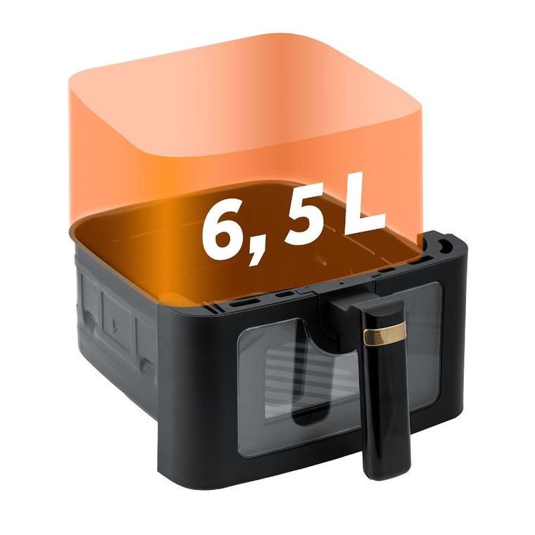 Berdsen, frytkownica beztłuszczowa, air fryer, 1700W, czarny, 6,5l, BD-655