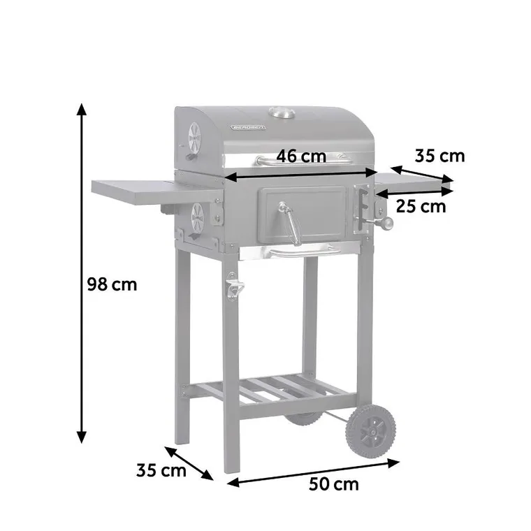 Berdsen, grill węglowy z pokrowcem, czarny, BD-892