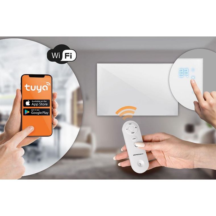 Berdsen, grzejnik na podczerwień, promiennik podczerwieni, 960W, pilot, WiFi, aplikacja, BD-989