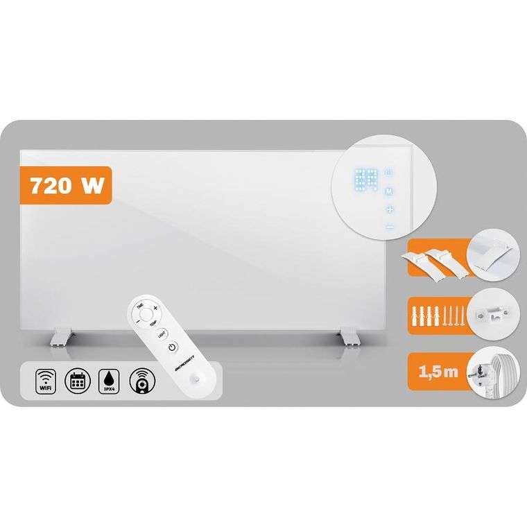 Berdsen, grzejnik na podczerwień, promiennik podczerwieni, z pilotem i aplikacją, 720W, BD-983