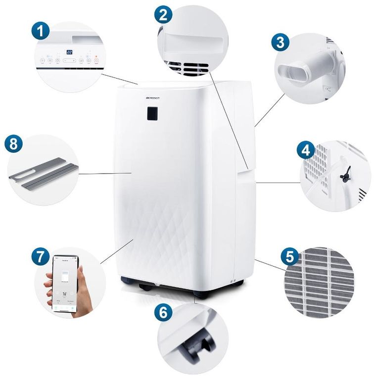 Berdsen, klimatyzator przenośny, 14000 BTU, BD-581