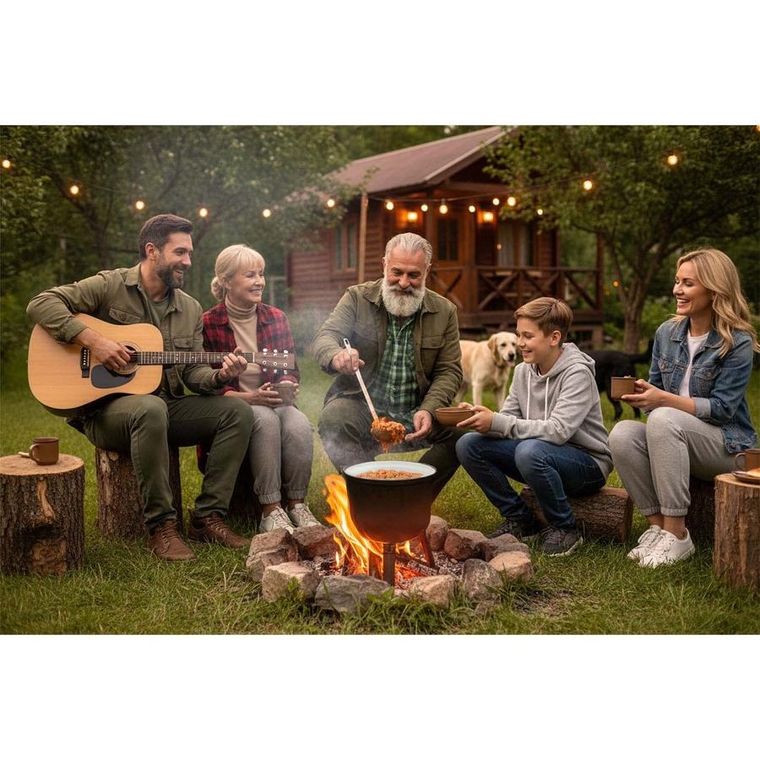 Berdsen, kociołek żeliwny, emaliowany, 8l