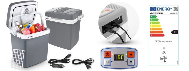 Berdsen, lodówka turystyczna, Icemax, tryb Eco, 26l