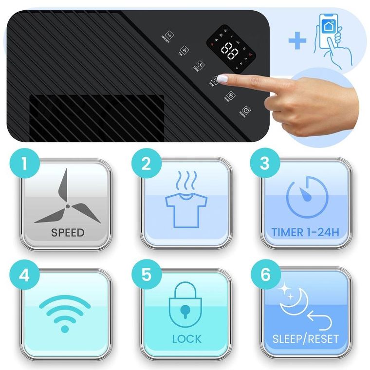 Berdsen, osuszacz powietrza kompresorowy, pochłaniacz wilgoci, 20l/24h, higrostat, biały, BD-532