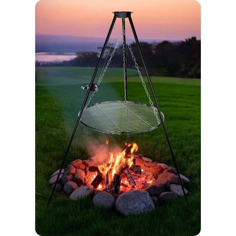 Berdsen, palenisko ogrodowe, trójnóg