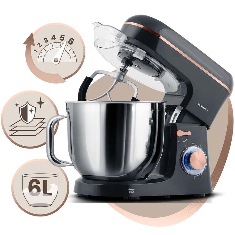 Berdsen, robot kuchenny, planetarny mikser 3w1, 6l, 1400W, BD-756