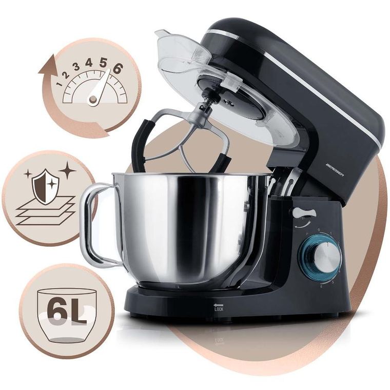 Berdsen, robot kuchenny, planetarny mikser 3w1, 6l, 1400W, BD-756