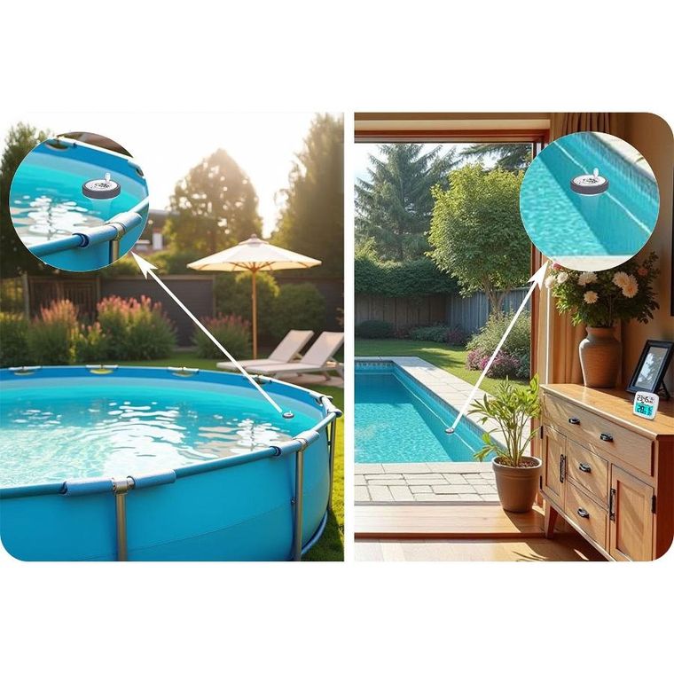 Berdsen, stacja pogodowa z czujnikiem basenowym, biała