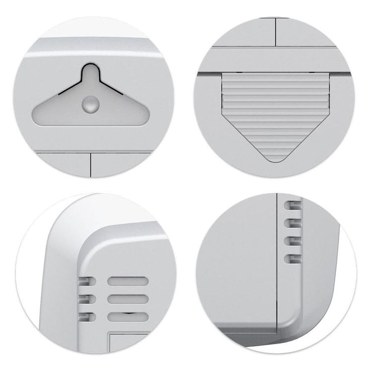 Berdsen, stacja pogodowa z wyświetlaczem, srebrna