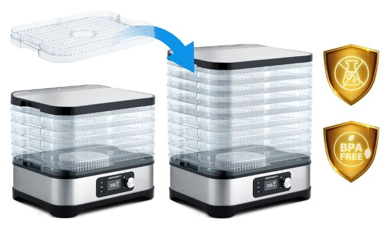 Berdsen, suszarka spożywcza do grzybów i owoców, 400W 10L