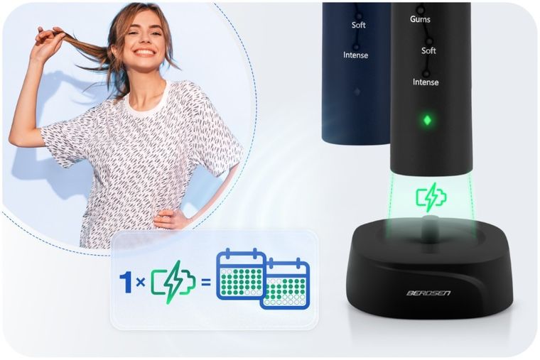 Berdsen, szczoteczka soniczna do zębów, Galaxy Duo, 2 szt.