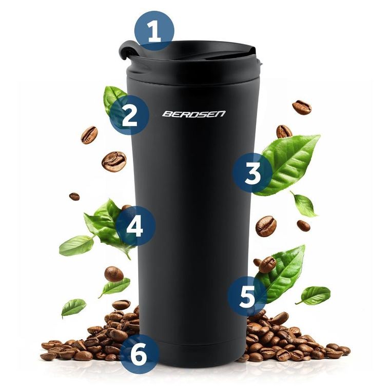 Berdsen, termos próżniowy, czarny, 470 ml