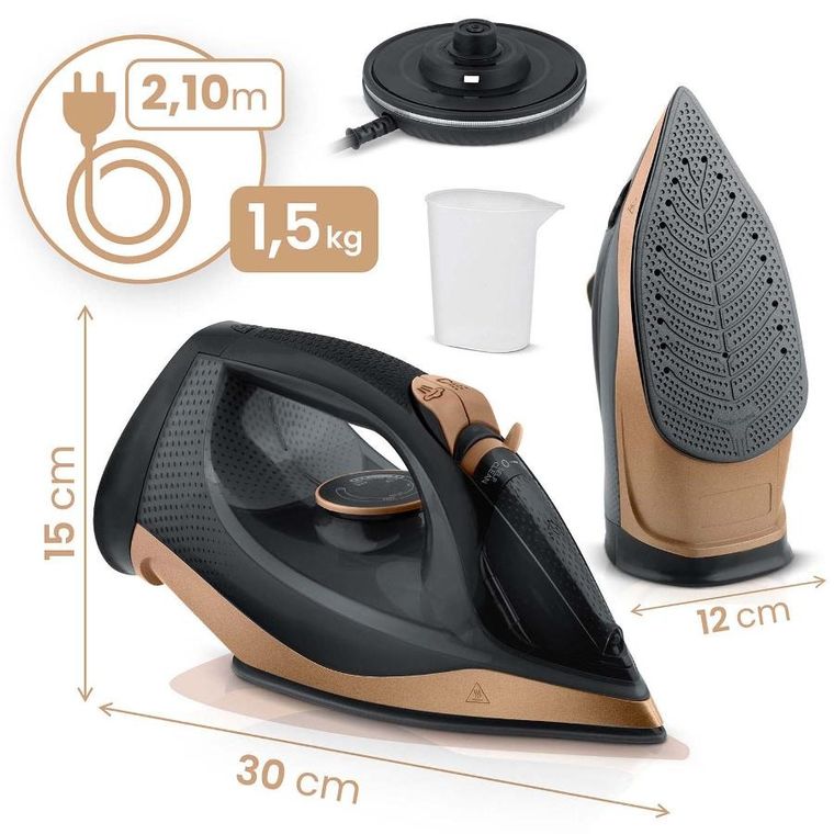 Berdsen, żelazko bezprzewodowe parowe, ceramiczna powłoka, 2600W, BD-333