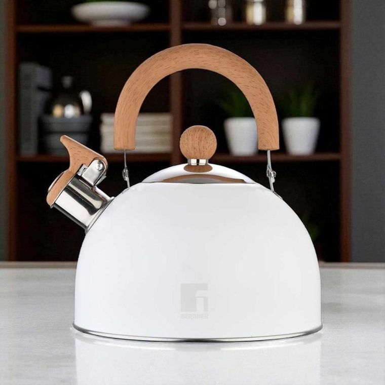 Bergner, czajnik stalowy z gwizdkiem, naturally, 2,3l, bg-37304