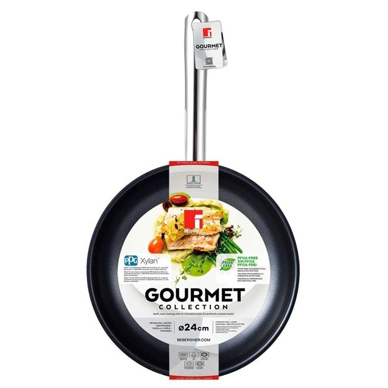 Bergner, Gourmet Line, patelnia stalowa, xylan, 24 cm