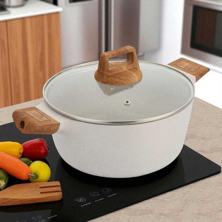 Bergner, Naturally, garnek marmurkowy z pokrywą, 28 cm