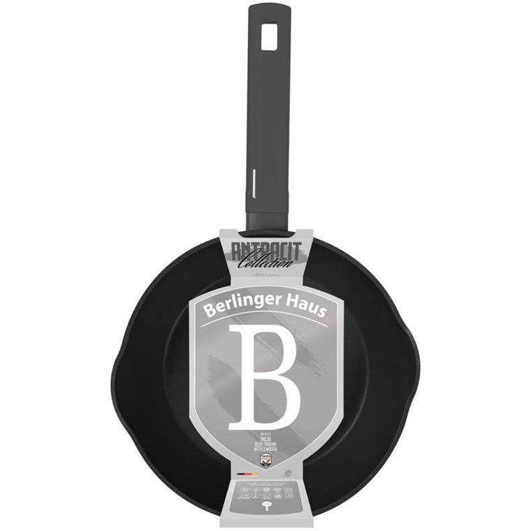 Berlinger Haus, Anthracite, głęboka patelnia tytanowa, 28 cm