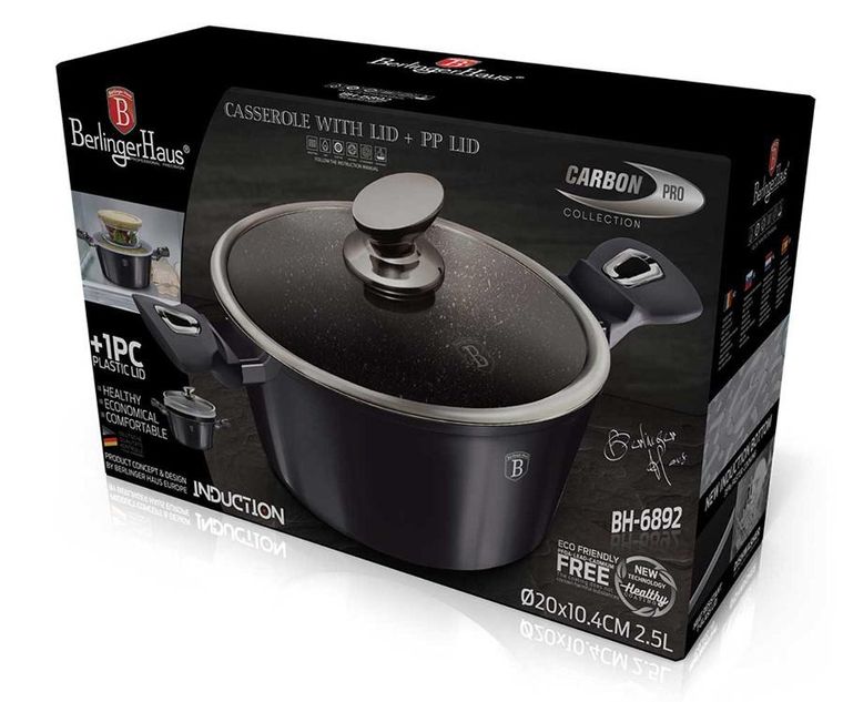 Berlinger Haus, Carbon Pro, garnek granitowy, 2.5l